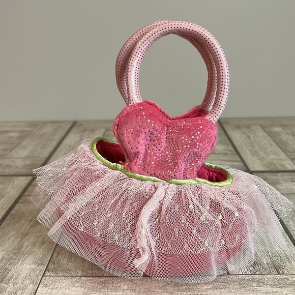 Sassy Pet Saks by Douglas Pink Ballerina Tutu Plush Handbag Kids Purse Toy - Picture 4 of 7
